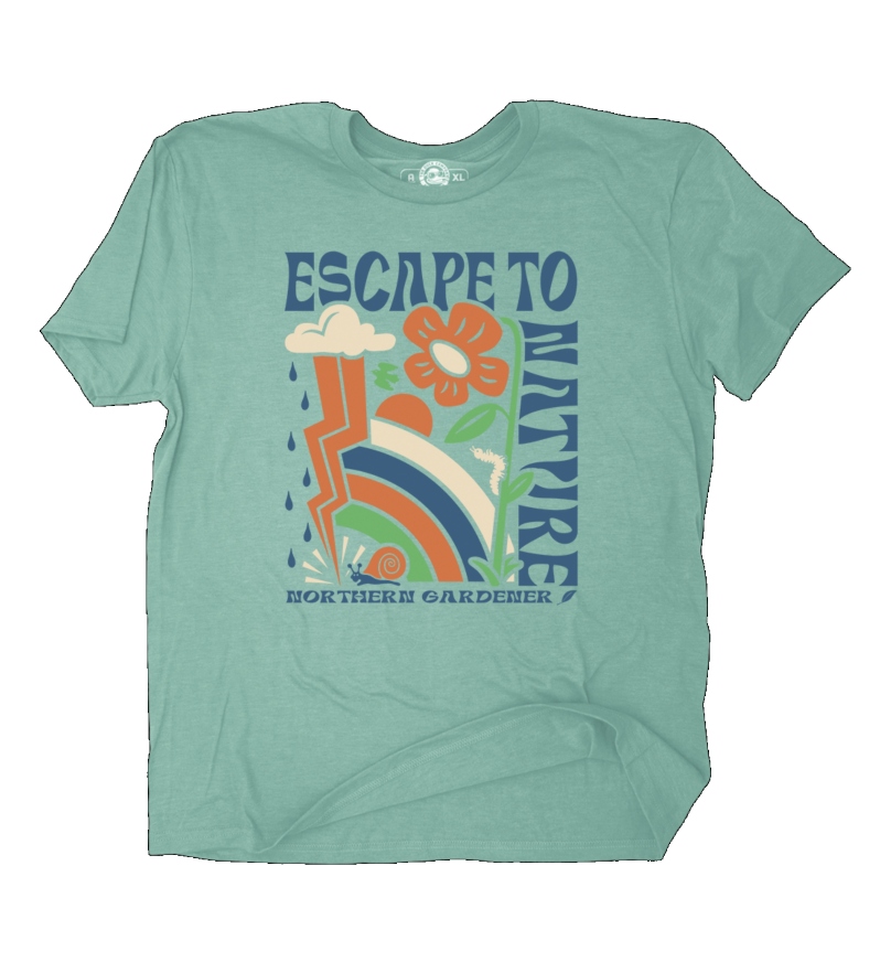 Product Description: 100% cotton, Unisex sizing, Custom screen printing by The Duck Company.</br></br>Orders are mailed directly to the purchaser.</br>Is your order a gift? Email us if you'd rather have us ship to your recipient. Don't forget to visit the holiday store to add a gift membership or subscription to create your own gift package!</br> Escape to Nature T-shirt (Aqua)