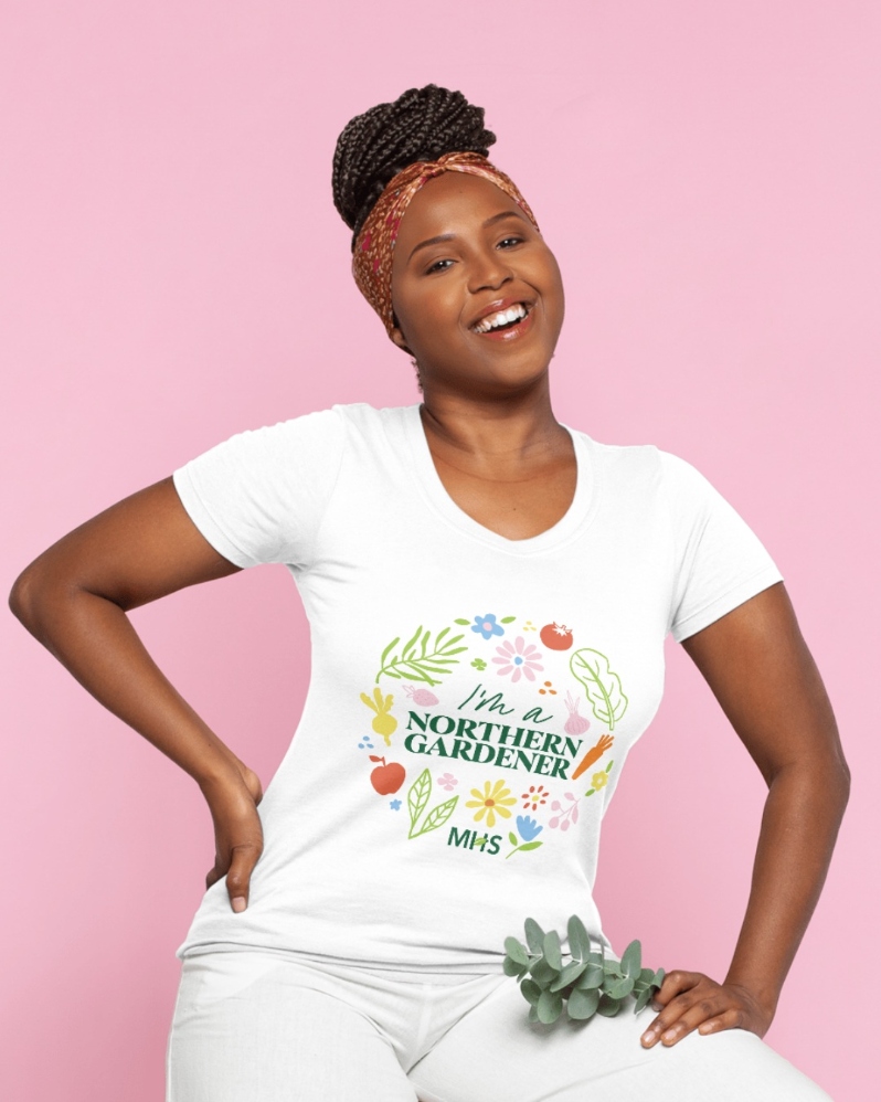 Product Description: Show your northern gardening pride by joining our growing community!</br></br>This ultra-soft tee features our "I'm a Northern Gardener" slogan design alongside colorful plant and veggie illustrations. Lightweight, comfy, and easy to wear, it’s perfect for summer markets, gardening days, lake weekends, and showing off your Minnesota roots.</br></br>Details</br></br>Super soft, lightweight feel</br>Unisex fit</br>Color: White with multicolor design</br>Exclusive artwork</br></br>Why We Love It</br></br>Northern gardeners are a hardy bunch, and this t-shirt proudly boasts it while coming off colorful and approachable.</br></br>Support the Mission</br></br>Purchases support the work of MHS in gardening education, community programs, and growing greener communities across Minnesota.</br></br>Orders are mailed directly to the purchaser.</br>Is your order a gift?Email usif you'd rather have us ship to your recipient. Don't forget to visit theholiday storeto add a gift membership or subscription to create your own gift package!</br> I'm a Northern Gardener T-Shirt